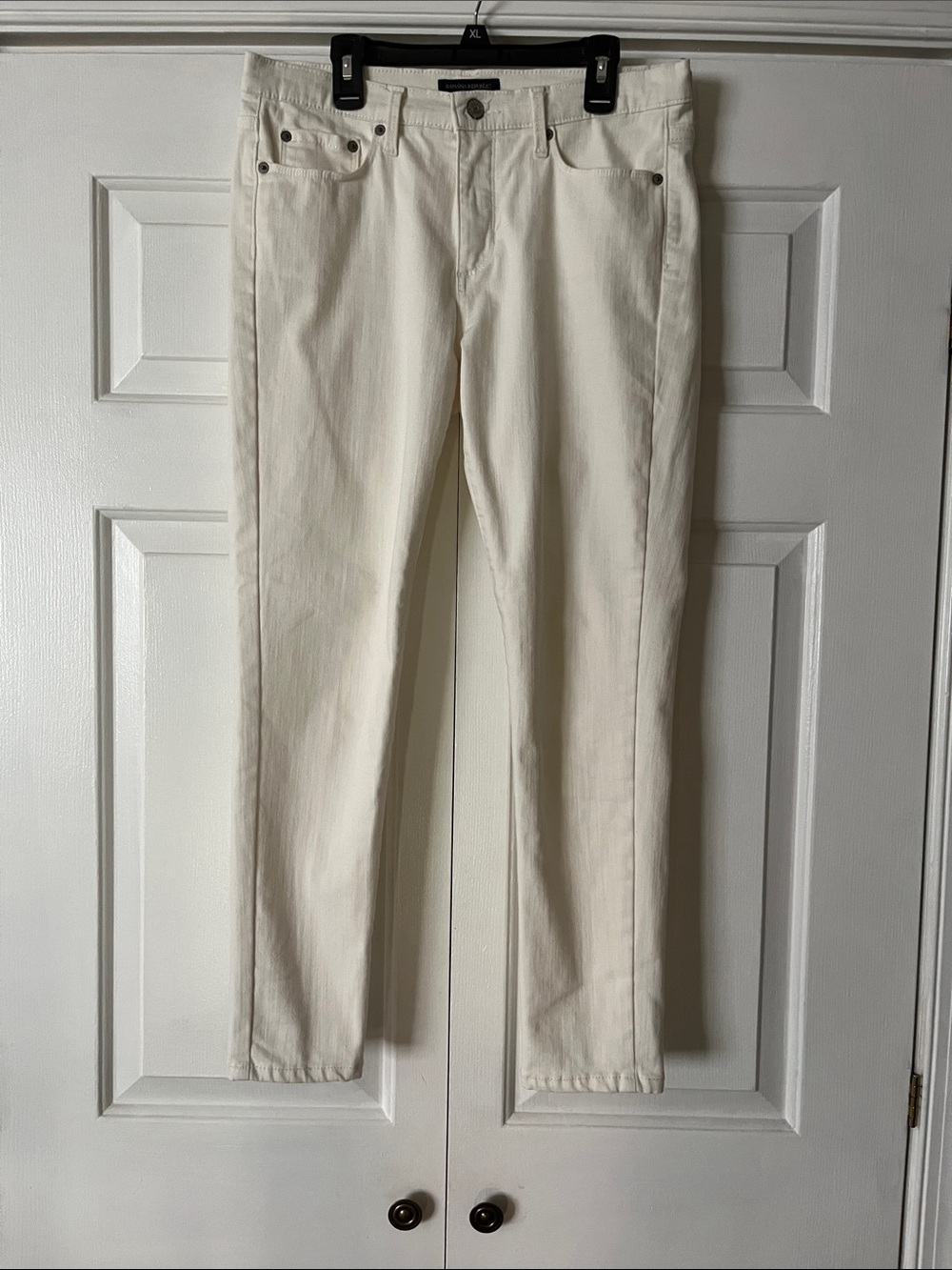 Banana Republic Cream Sculpt Skinny Ankle Jeans Petite Size 28/6